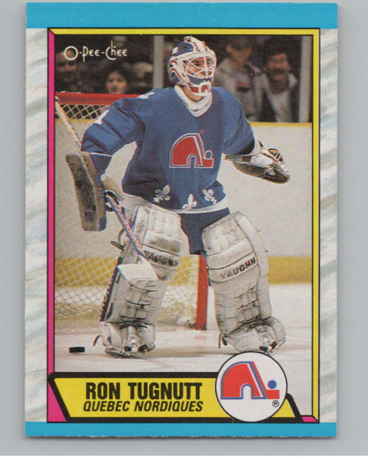 1989-90 O-Pee-Chee #263 Ron Tugnutt  RC Rookie Quebec Nordiques  V102893 Image 1