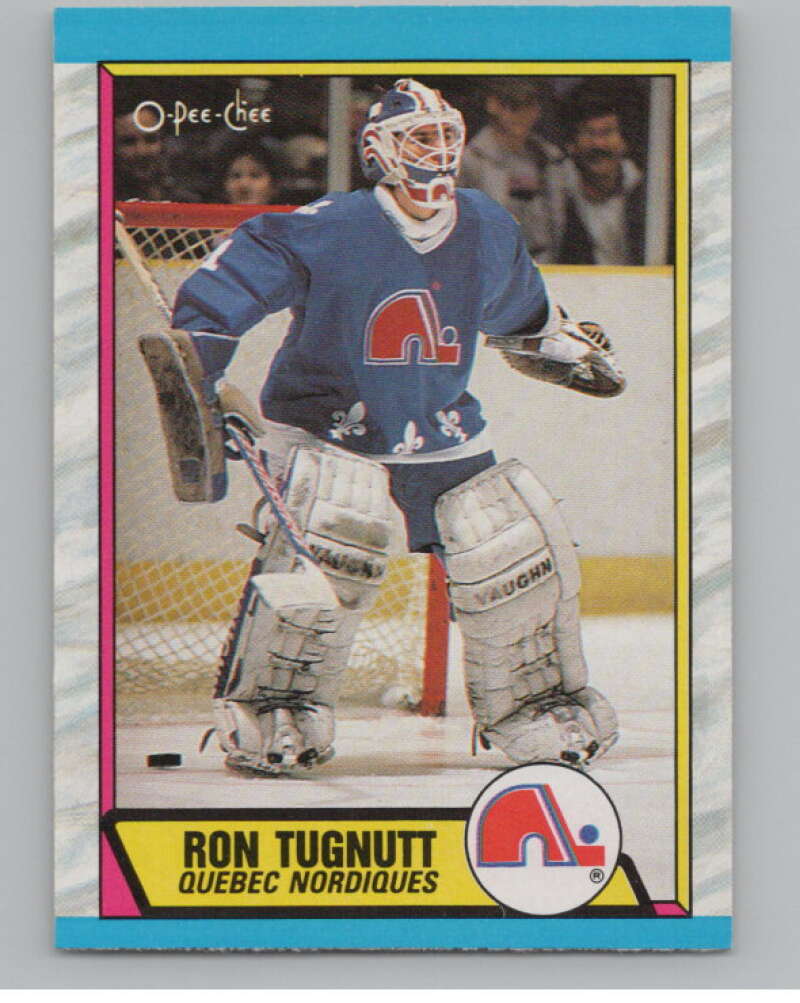 1989-90 O-Pee-Chee #263 Ron Tugnutt  RC Rookie Quebec Nordiques  V102895 Image 1