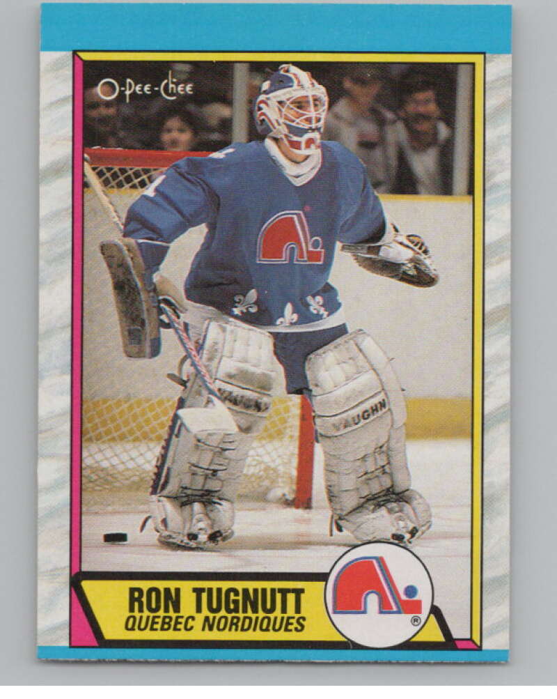 1989-90 O-Pee-Chee #263 Ron Tugnutt  RC Rookie Quebec Nordiques  V102896 Image 1