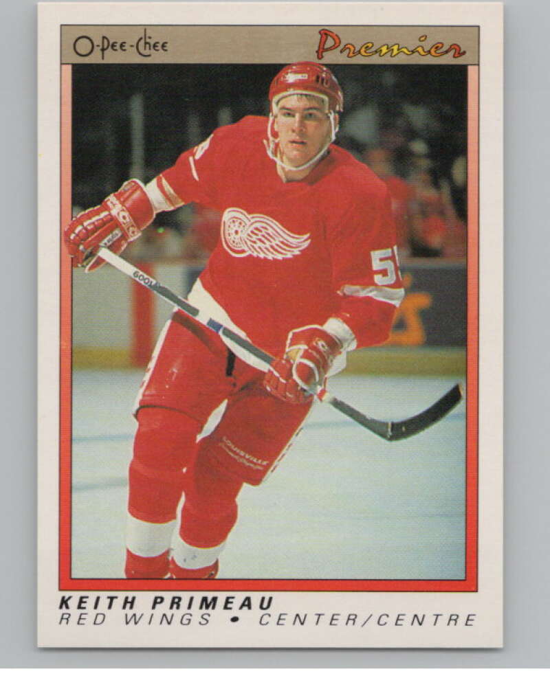1990-91 OPC Premier #91 Keith Primeau  RC Rookie Detroit Red Wings  V102902 Image 1