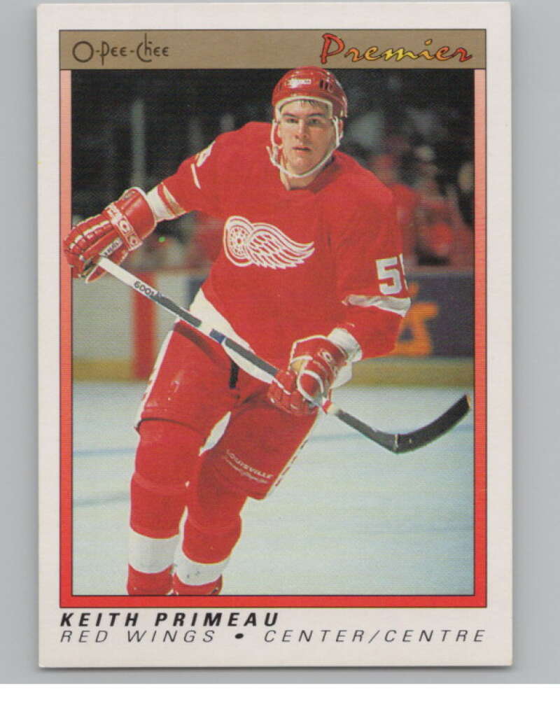 1990-91 OPC Premier #91 Keith Primeau  RC Rookie Detroit Red Wings  V102903 Image 1