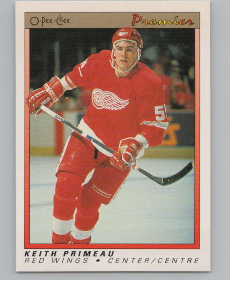 1990-91 OPC Premier #91 Keith Primeau  RC Rookie Detroit Red Wings  V102904 Image 1