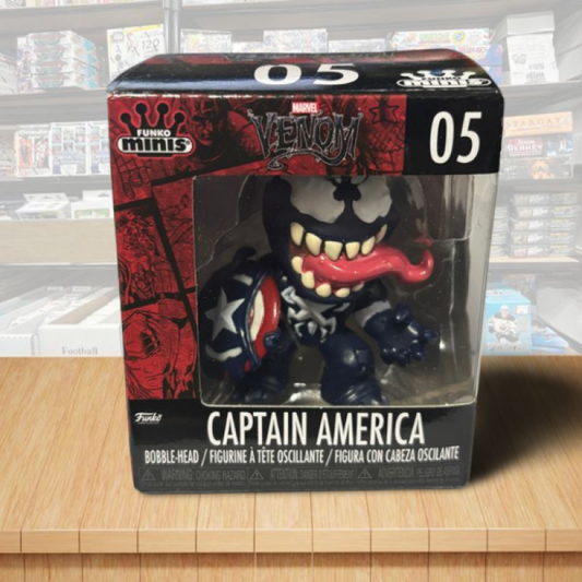 Funko Pop Mini Marvel Venom Bobble-Head - Captain America 5 Image 1