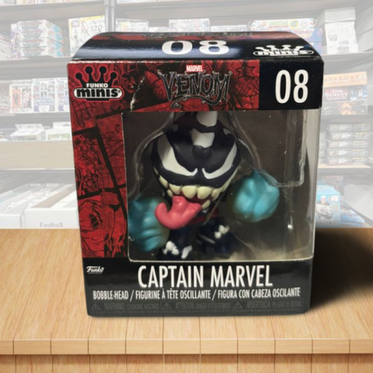 Funko Pop Mini Marvel Venom Bobble-Head - Captain Marvel 8 Image 1