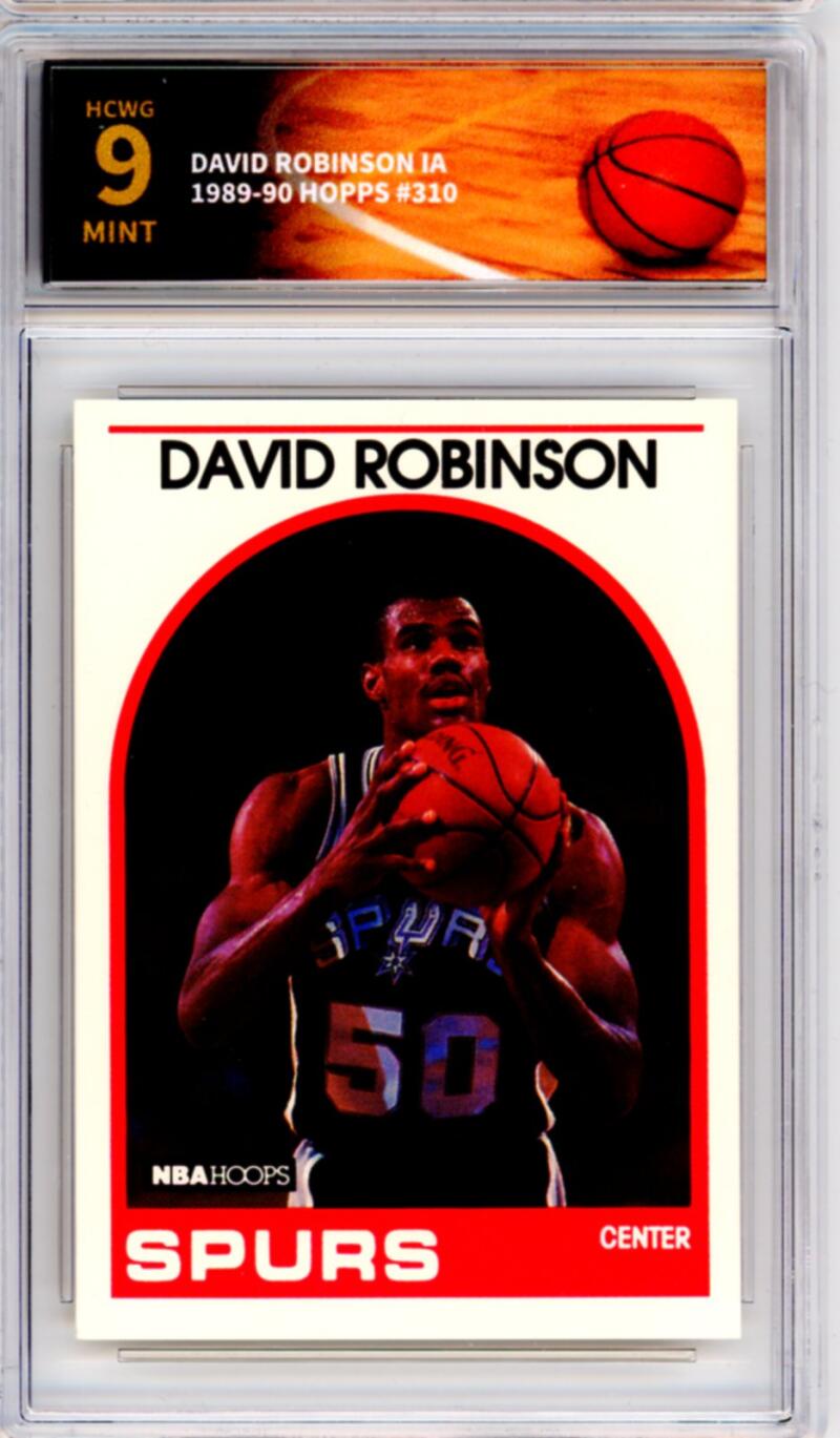 1989-90 Hoops #310 David Robinson IA - Graded HCWG 9 Image 1