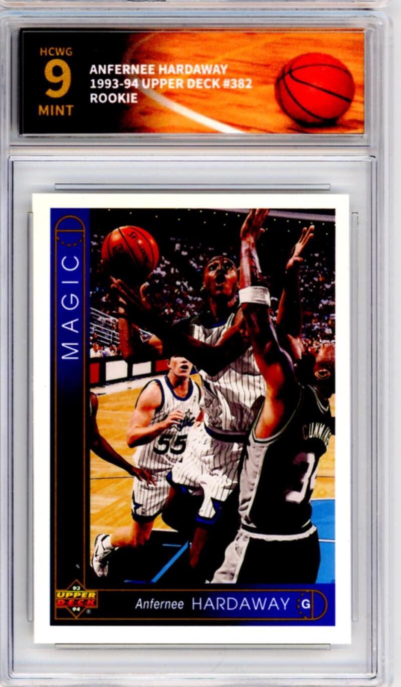 1993-94 Upper Deck #382 Anfernee Hardaway Rookie RC - Graded HCWG 9 Image 1