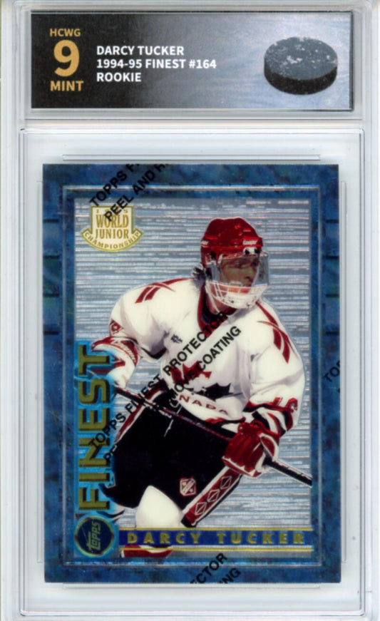 1994-95 Finest #164 Darcy Tucker Rookie RC - Graded HCWG 9 Image 1
