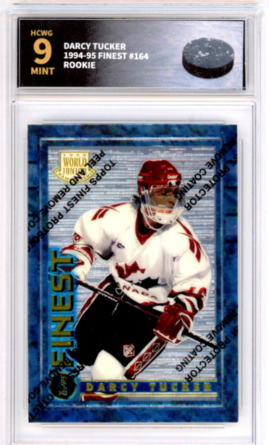 1994-95 Finest #164 Darcy Tucker Rookie RC - Graded HCWG 9 Image 1