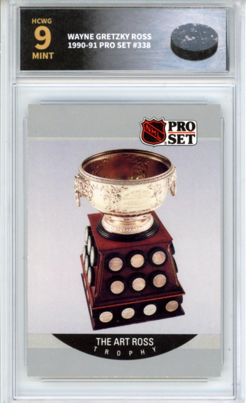 1990-91 Pro Set #338 Wayne Gretzky Ross - Graded HCWG 9 Image 1