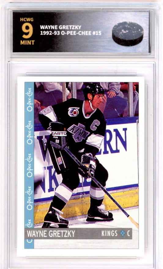 1992-93 O-Pee-Chee #15 Wayne Gretzky - Graded HCWG 9 Image 1