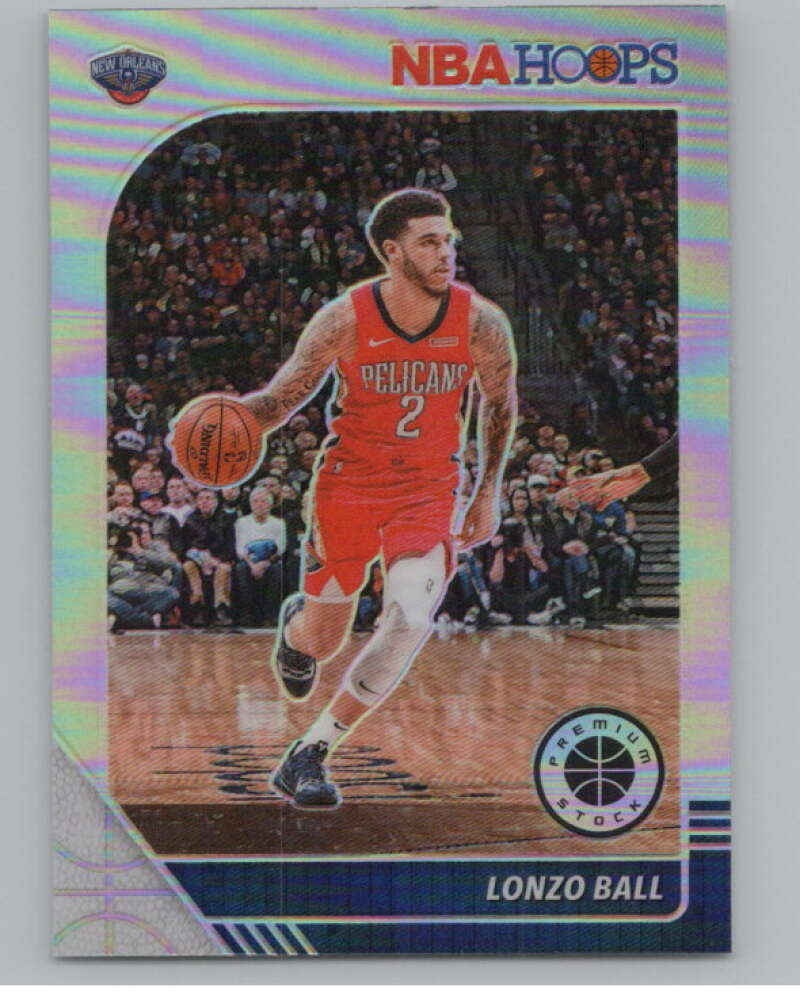 2019-20  Hoops Premium Stock  Silver Prizm #116 Lonzo Ball  V102984 Image 1