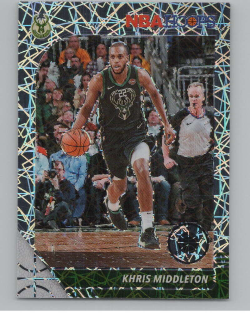 2019-20  Hoops Premium Stock  Silver Laser Prizm #107 Khris Middleton  V102997 Image 1