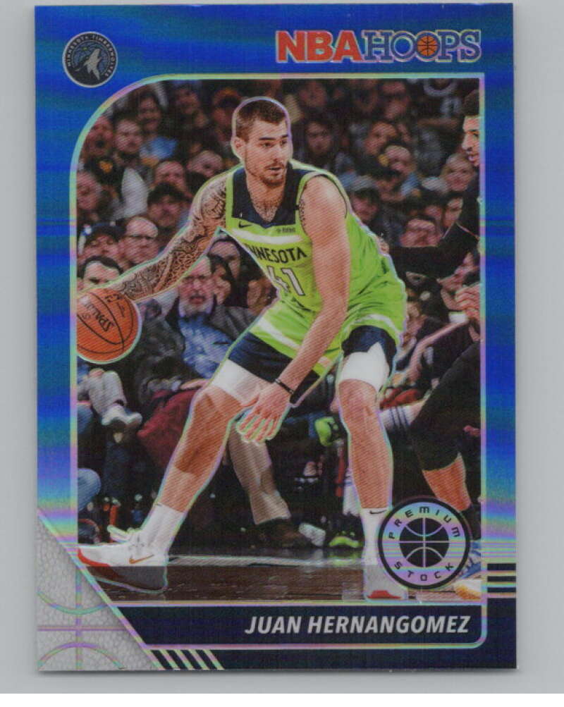 2019-20  Hoops Premium Blue Cracked Ice Prizm #163 Juancho Hernangomez  V103032 Image 1