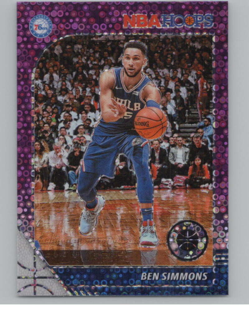 2019-20  Hoops Premium Stock  Purple Disco Prizm #144 Ben Simmons  V103048 Image 1