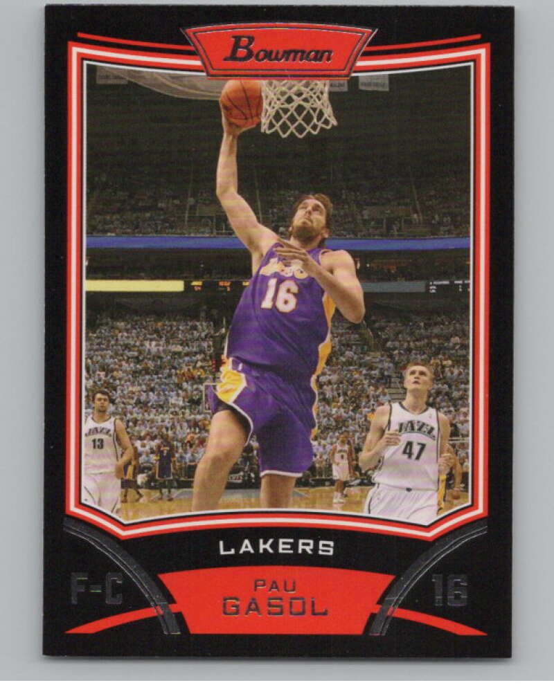 2008-09 Bowman #16 Pau Gasol  Los Angeles Lakers  V103064 Image 1