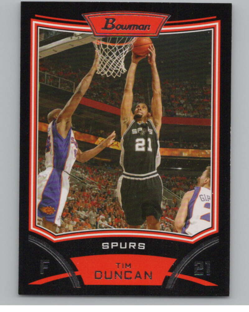 2008-09 Bowman #21 Tim Duncan  San Antonio Spurs  V103065 Image 1