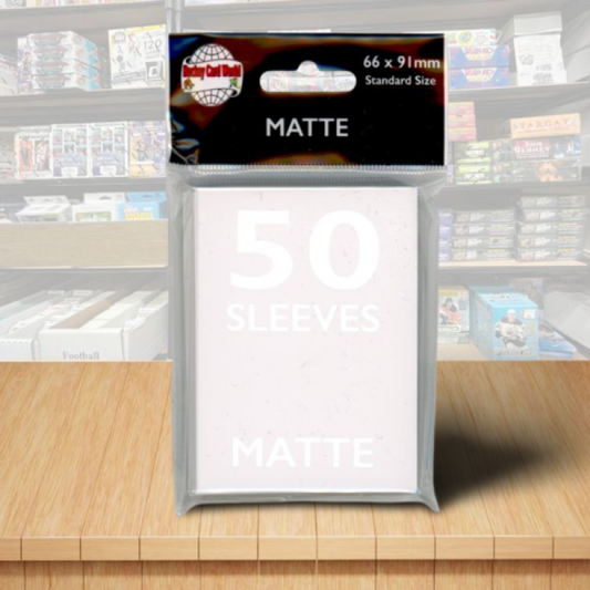 Hockey Card World Matte Standard Game Card Sleeves 50 Count - White Image 1