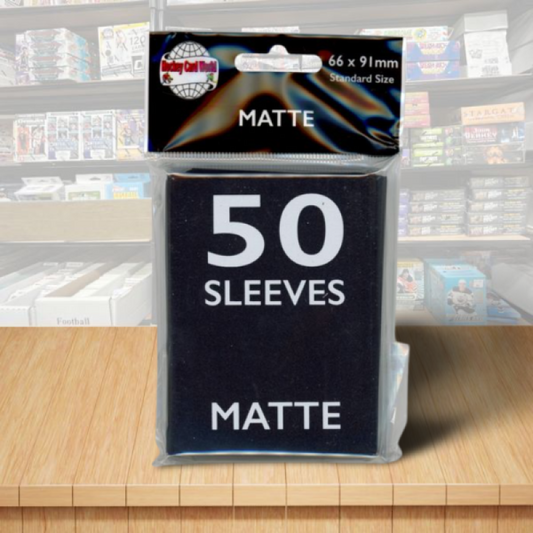 Hockey Card World Matte Standard Game Card Sleeves 50 Count - Black Image 1