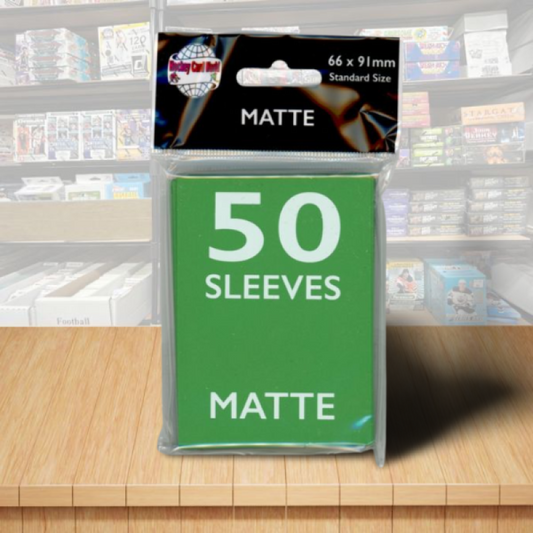 Hockey Card World Matte Standard Game Card Sleeves 50 Count - Green Image 1