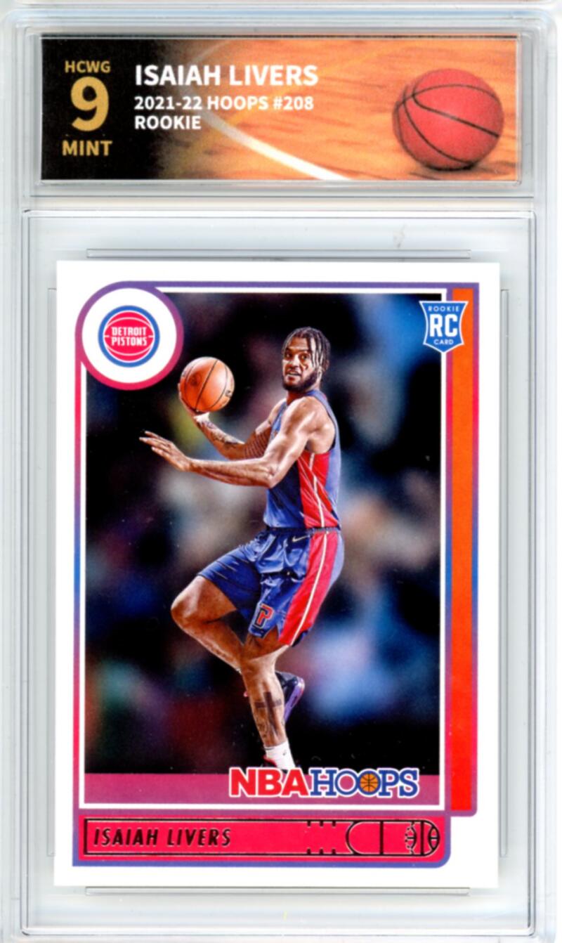 2021-22 Hoops #208 Isaiah Livers RC Rookie Basketball - Graded HCWG 9 Image 1