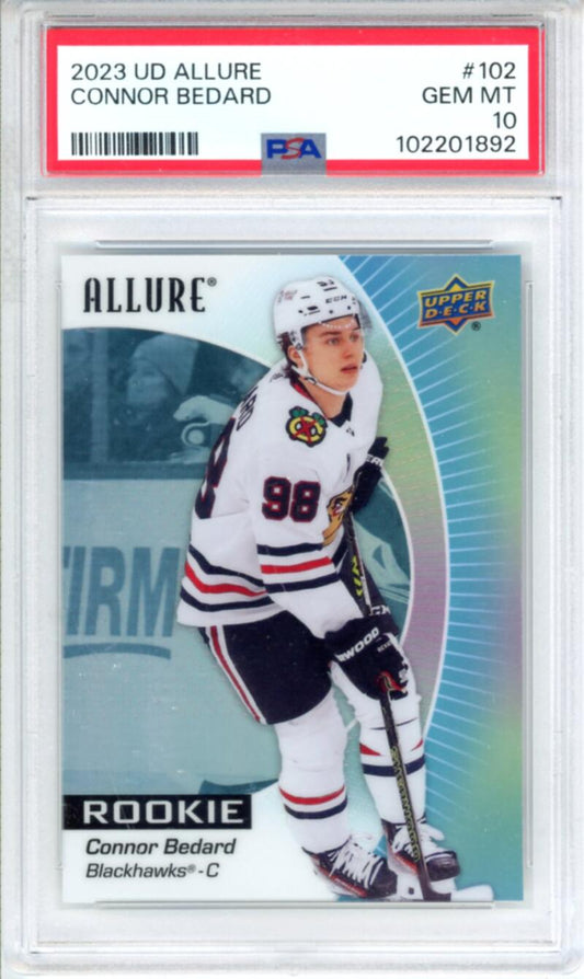 2023-24 Upper Deck Allure #102 Connor Bedard RC Rookie Hockey - PSA 10 Image 1