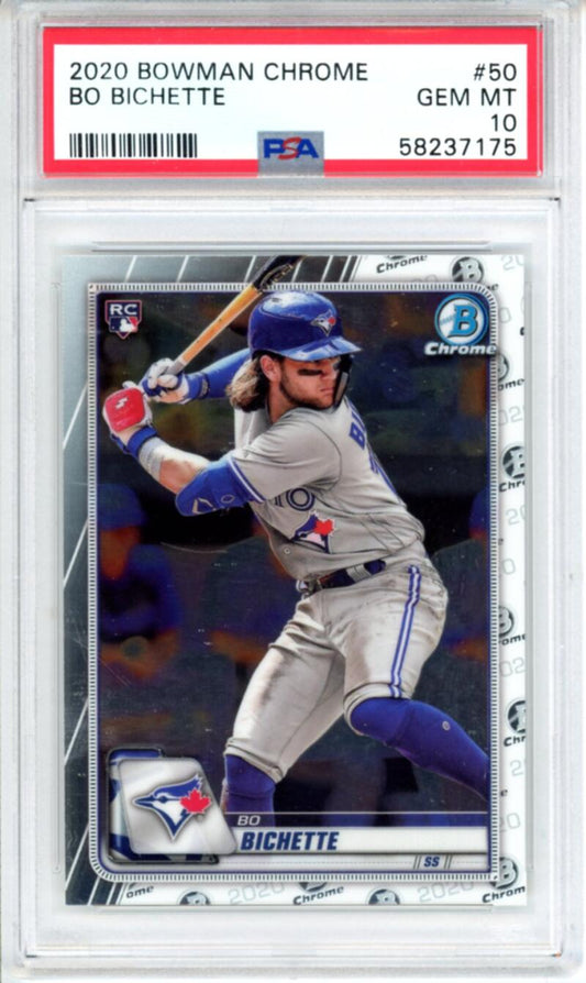 2020 Bowman Chrome #50 Bo Bichette RC Rookie Baseball - PSA 10 Image 1