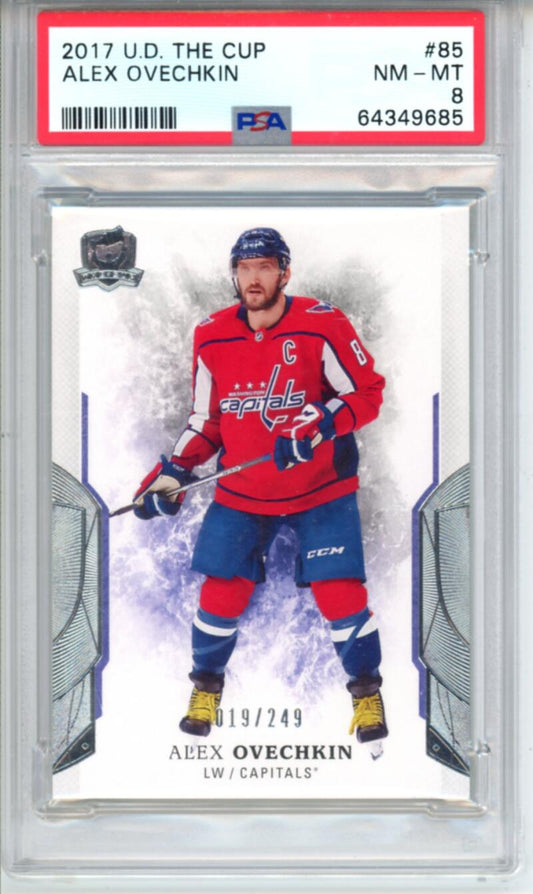 2017-18 Upper Deck The Cup #85 Alex Ovechkin 19/249 Hockey PSA 8 Image 1