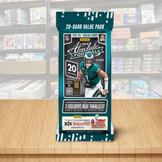 2024 Panini Absolute NFL Football Cards Value Fat Pack - 3 Blue Parallels  Image 1