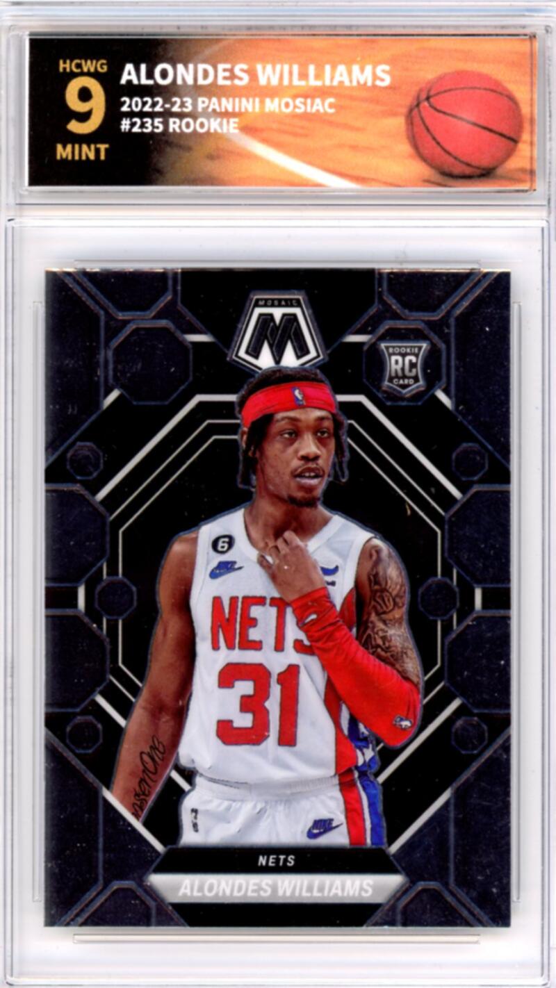 2022-23 Panini Mosaic #235 Alondes Williams Basketball Rookie RC HCWG 9   Image 1