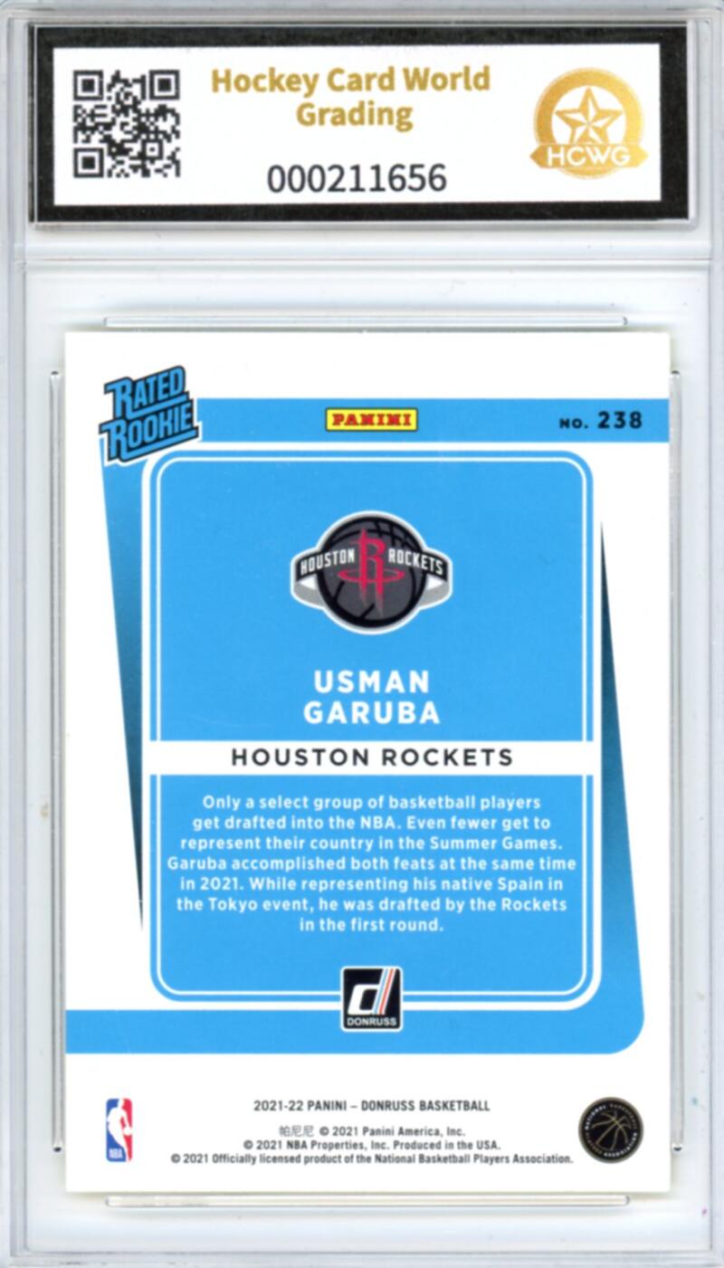 2021-22 Donruss Yellow Flood #238 Usman Garuba Basketball Rookie RC HCWG 9   Image 2
