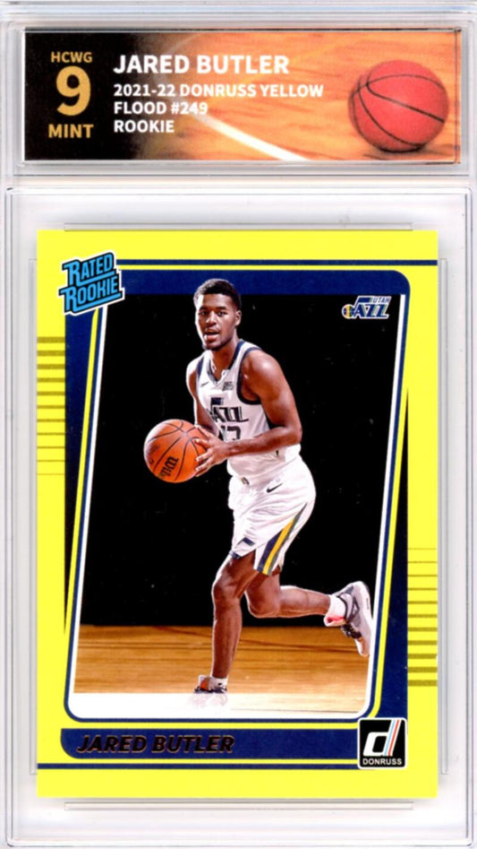 2021-22 Donruss Yellow Flood #249 Jared Butler Basketball Rookie RC HCWG 9   Image 1