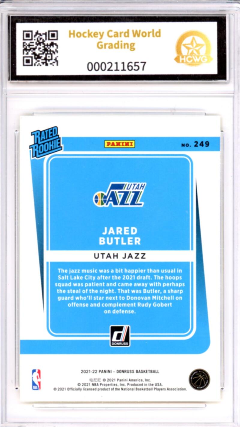 2021-22 Donruss Yellow Flood #249 Jared Butler Basketball Rookie RC HCWG 9   Image 2