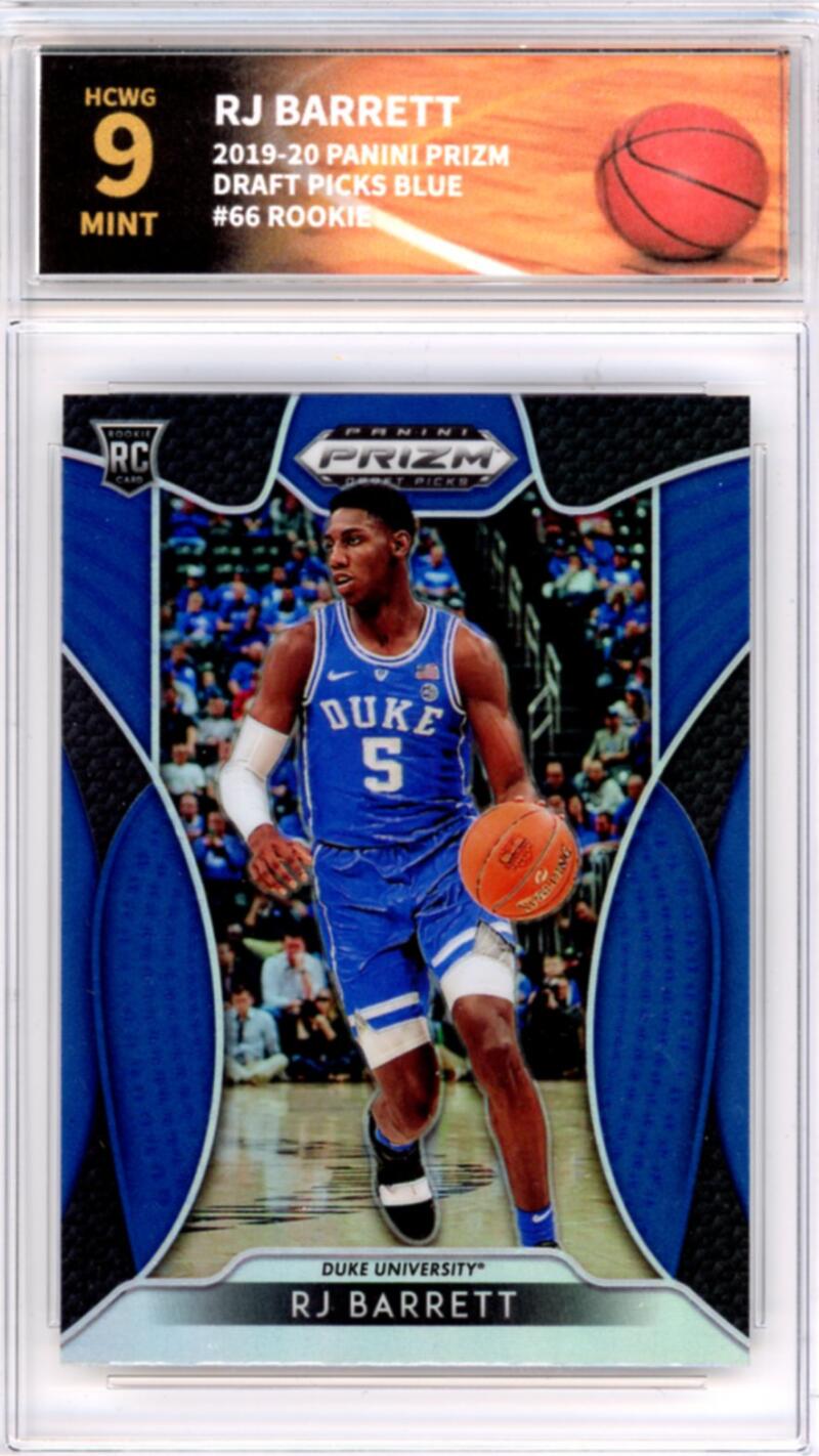 2019-20 Prizm Draft Picks Prizms Blue #66 RJ Barrett Basketball Rookie RC HCWG 9 Image 1