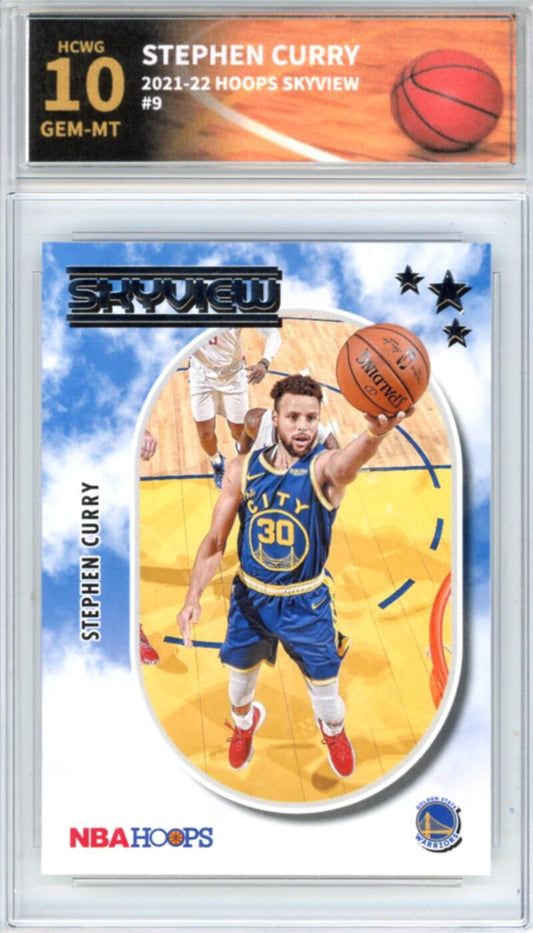 2021-22 Panini Hoops Skyview #9 Stephen Curry Basketball Rookie RC HCWG 10 Image 1
