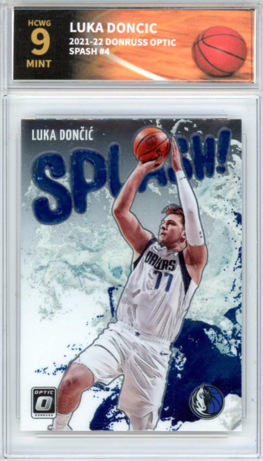2021-22 Donruss Optic Splash! #4 Luka Doncic Basketball Rookie RC HCWG 9 Image 1