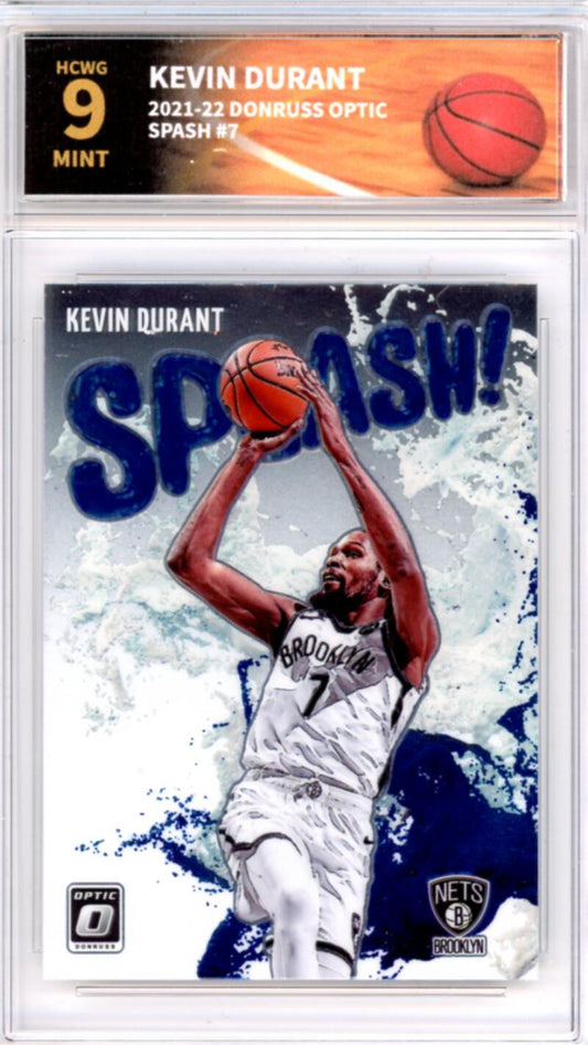 2021-22 Donruss Optic Splash! #7 Kevin Durant Basketball Rookie RC HCWG 9 Image 1