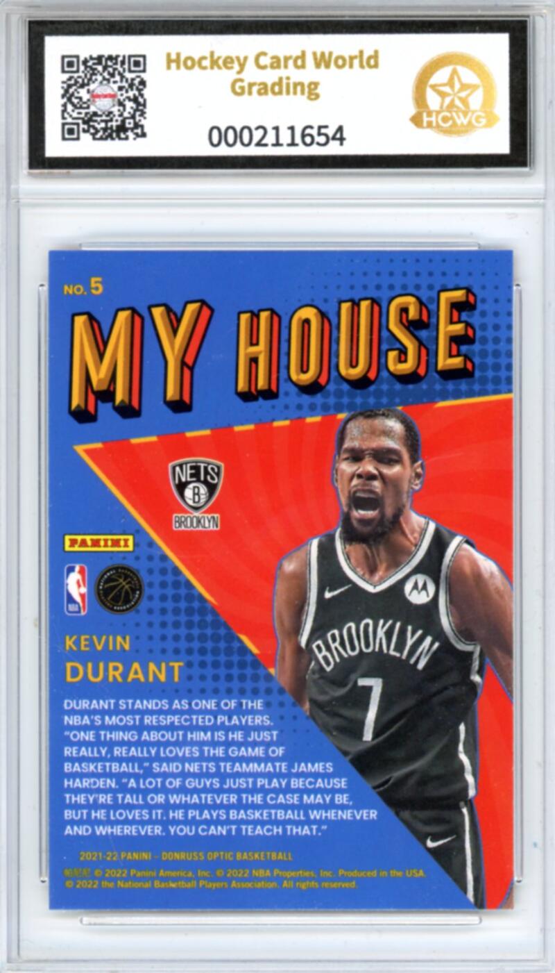 2021-22 Panini Donruss Optic My House #5 Kevin Durant Basketball HCWG 9 Image 2