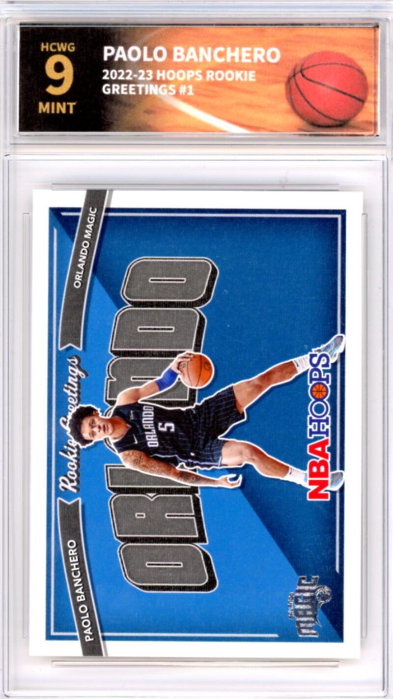 2022-23 Panini Hoops Rookie Greetings #1 Paolo Banchero Basketball HCWG 9 Image 1