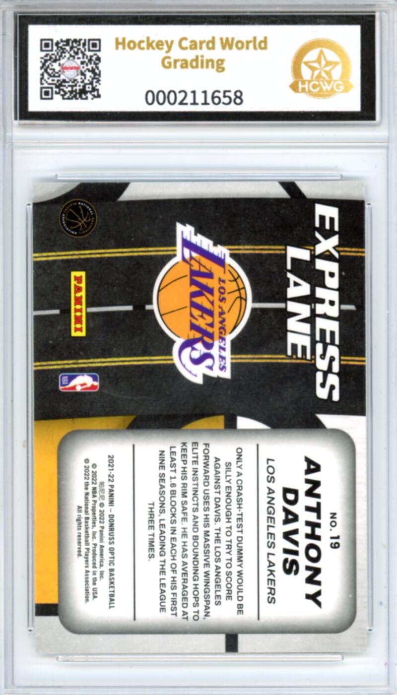 2021-22 Donruss Optic Express Lane #19 Anthony Davis Basketball HCWG 9 Image 2