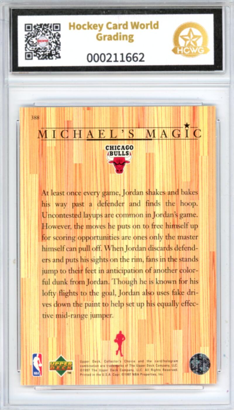 1997-98 Upper Deck Collector's Choice #388 Michael Jordan MM Basketball HCWG 9 Image 2
