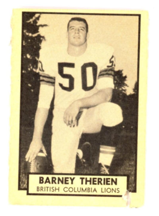 1962 Topps CFL #18 Barney Therrien UER Football Trading Card  V103085 Image 1