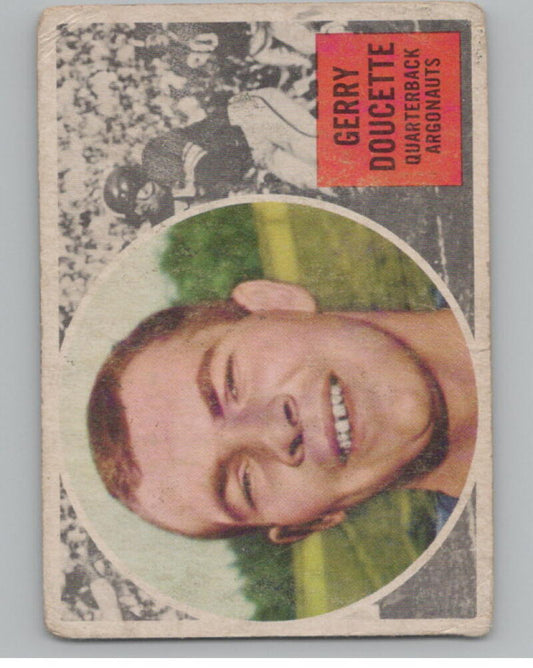1960 Topps CFL #71 Gerry Doucette Football Trading Card  V103089 Image 1