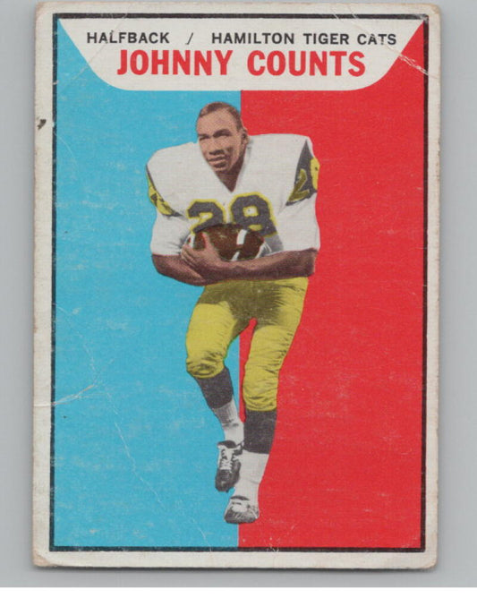 1965 Topps CFL #49 Johnny Counts Football Trading Card  V103091 Image 1