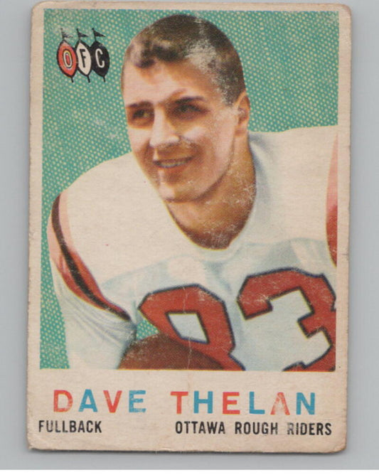 1959 Topps CFL #58 Dave Thelen Football Trading Card  V103097 Image 1