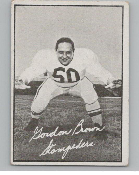 1961 Topps CFL #17 Gordon Brown Football Trading Card  V103098 Image 1