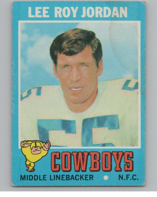 1971 Topps #31 Lee Roy Jordan Football Trading Card  V103101 Image 1