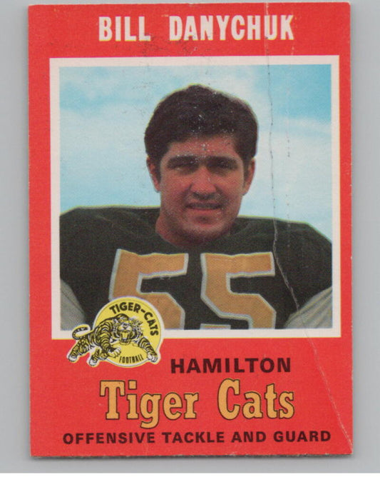 1971 O-Pee-Chee CFL #68 Bill Danychuk Football Trading Card  V103108 Image 1