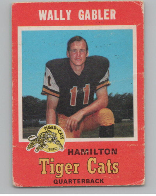 1971 O-Pee-Chee CFL #72 Wally Gabler Football Trading Card  V103109 Image 1
