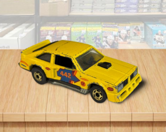1978 Mattel Hot Wheels Flat Out 442 Yellow Vintage Toy Car Hong Kong Image 1