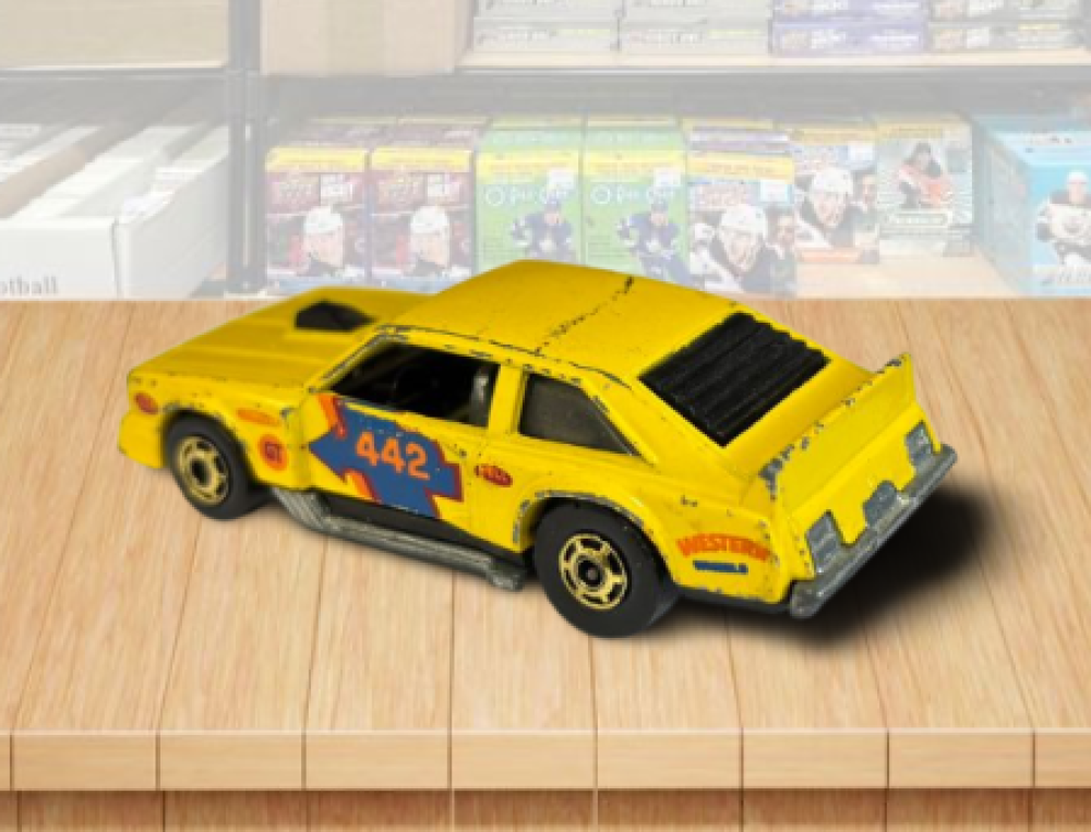 1978 Mattel Hot Wheels Flat Out 442 Yellow Vintage Toy Car Hong Kong Image 2